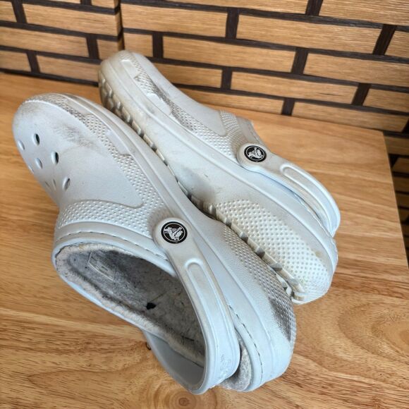 Crocs Light Blue Fur Lined Clogs W9/M7 - Picture 4 of 8